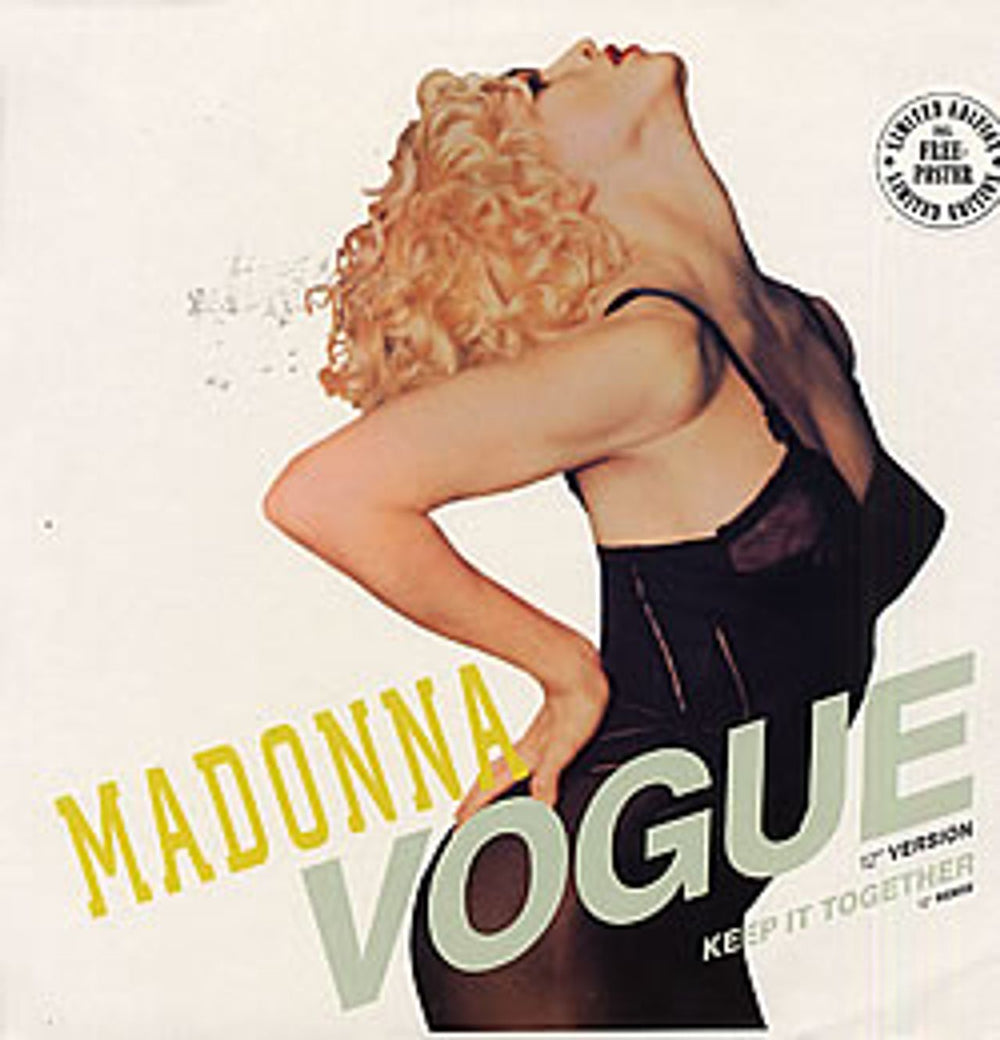 Madonna Vogue + Poster German 12" vinyl single (12 inch record / Maxi-single) 7599-21535-0PS