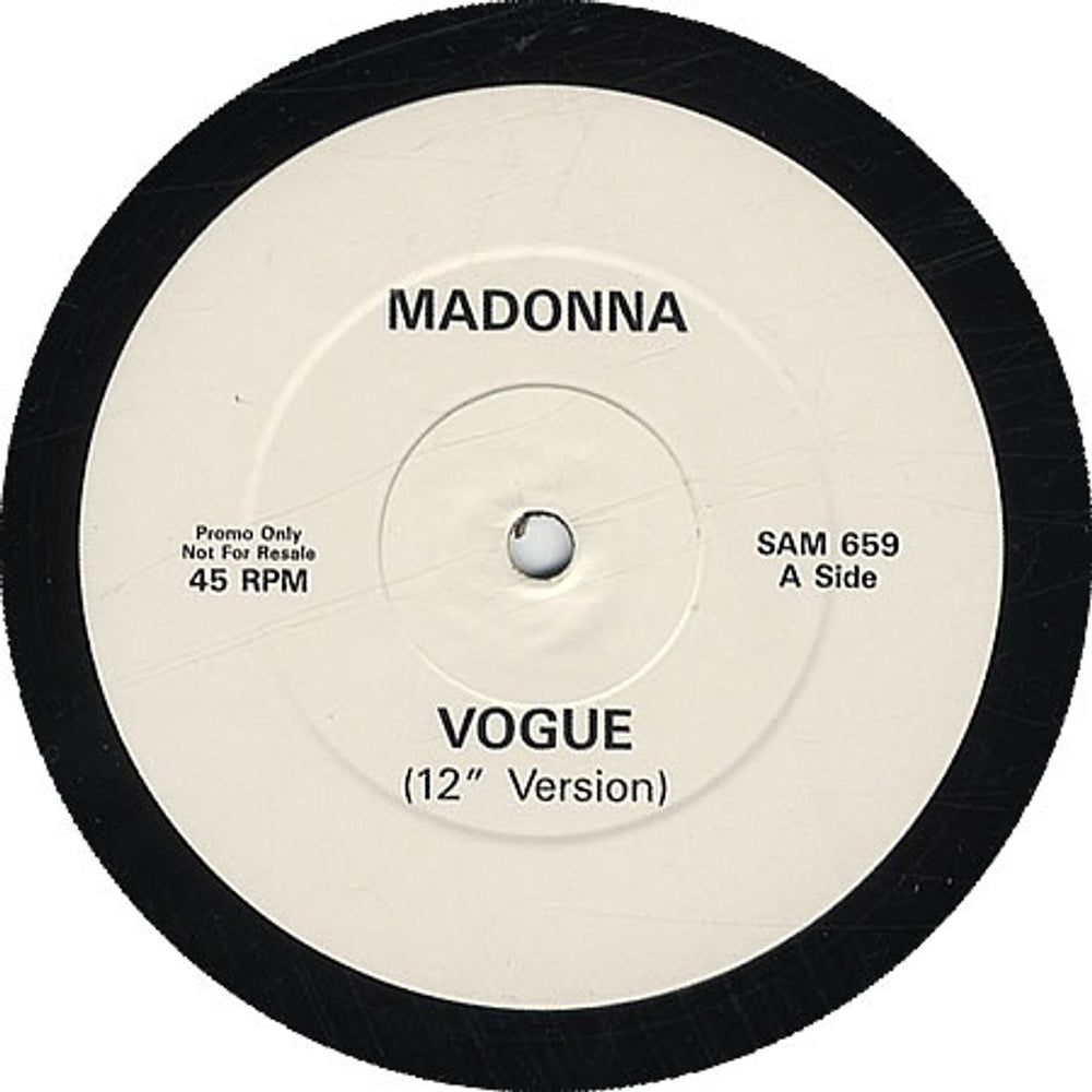 Madonna Vogue UK Promo 12" vinyl single (12 inch record / Maxi-single) SAM659