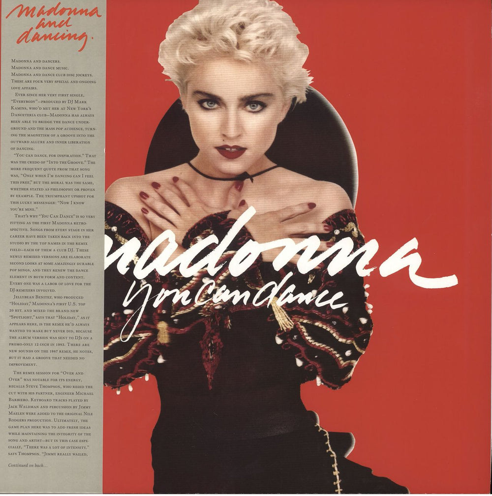 Madonna You Can Dance - Red Vinyl + Poster UK vinyl LP album (LP record) 603497862245