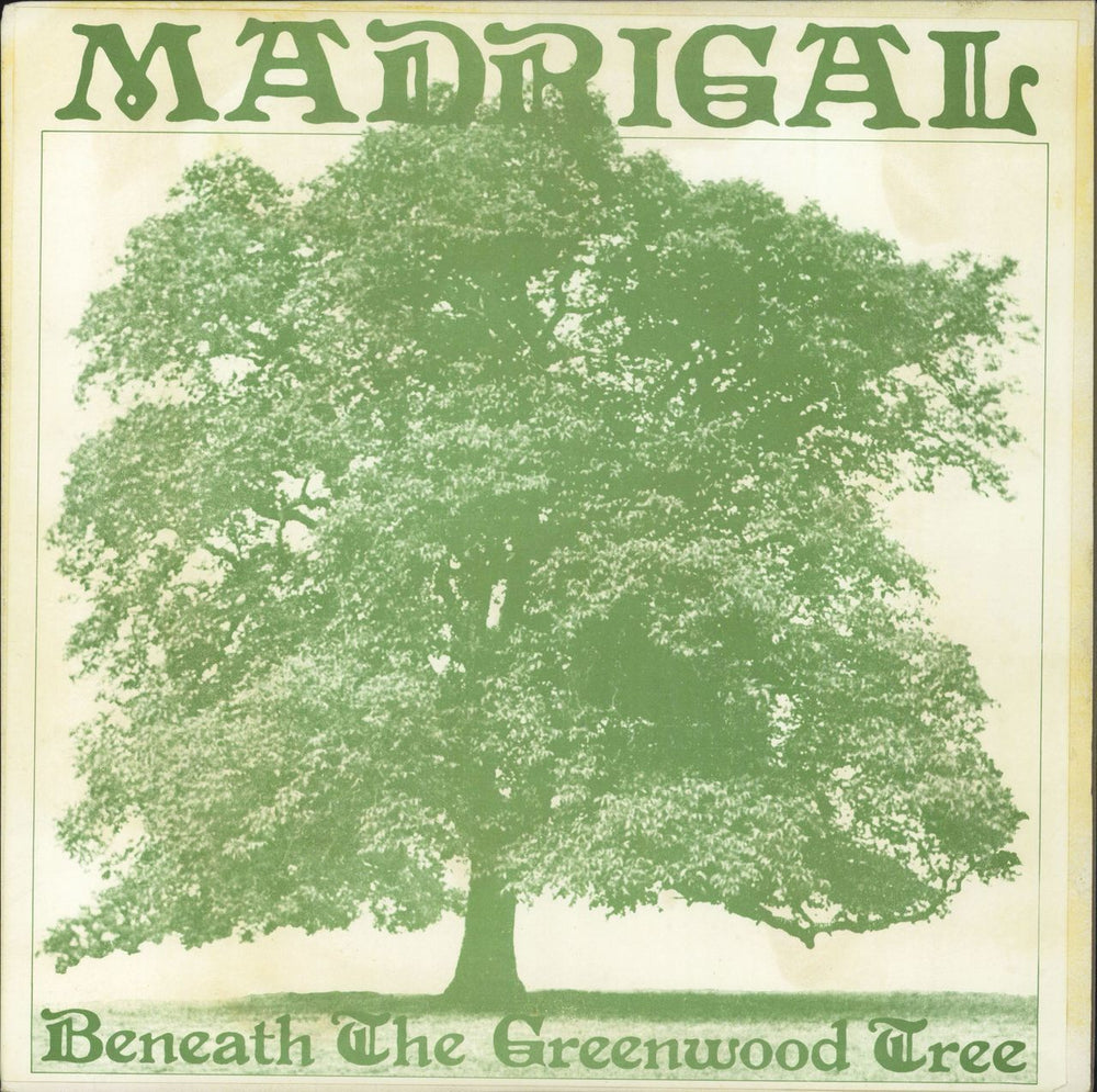 Madrigal (Folk) Beneath The Greenwood Tree UK vinyl LP album (LP record) MAD100