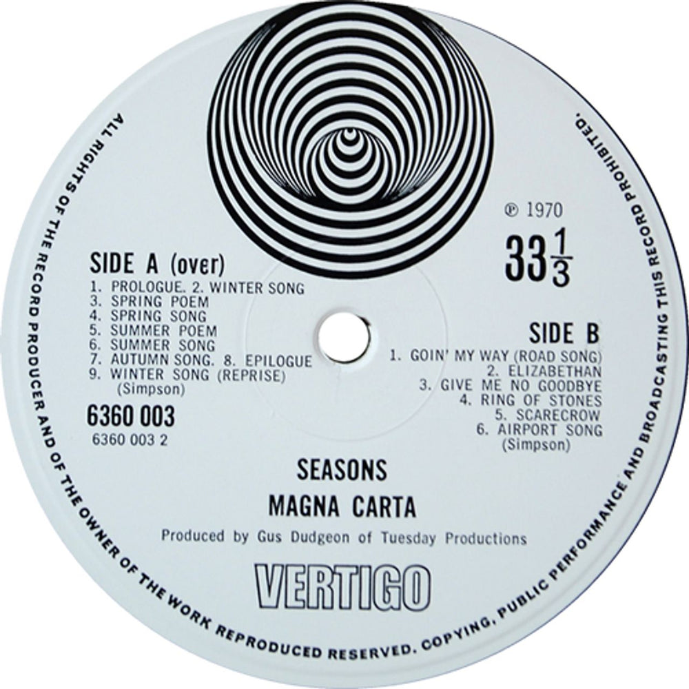 Magna Carta Seasons - 1st - EX UK vinyl LP album (LP record) GNCLPSE616188