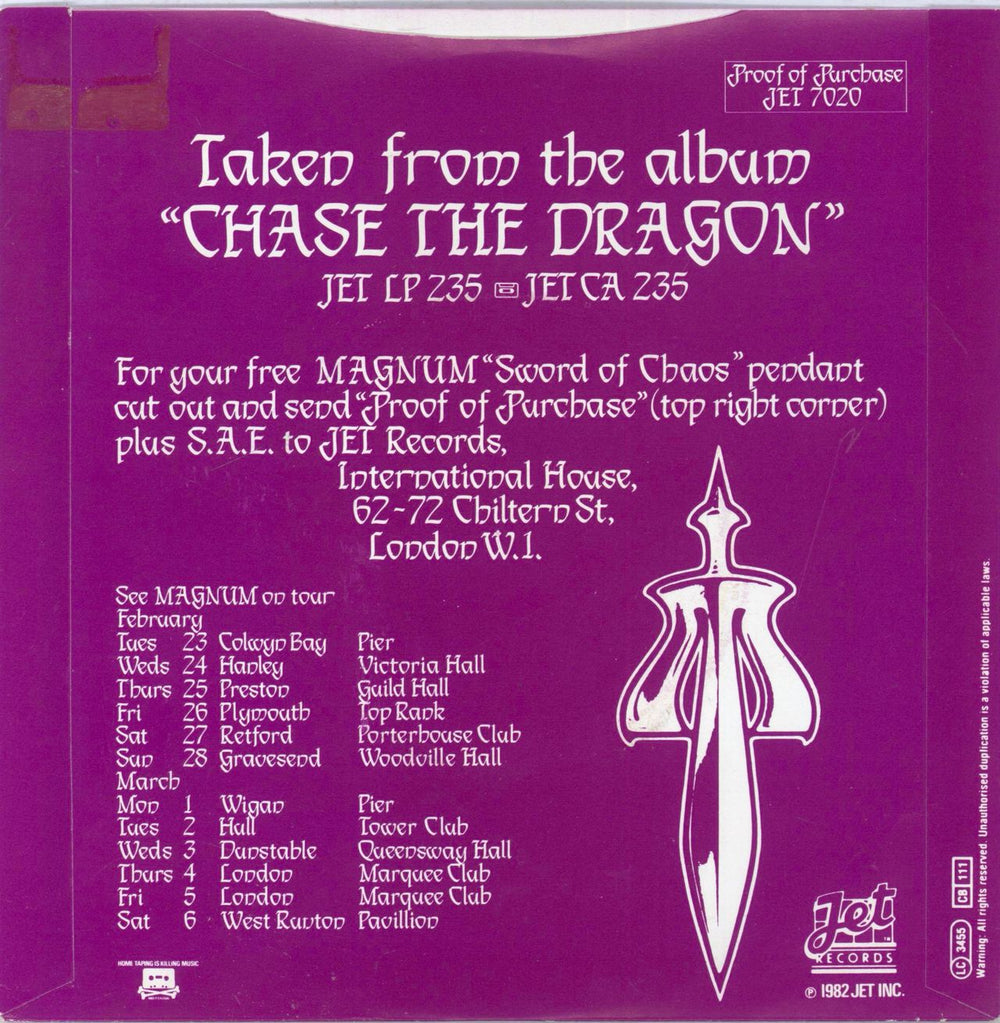 Magnum The Lights Burned Out UK 7" vinyl single (7 inch record / 45) MAG07TH636656