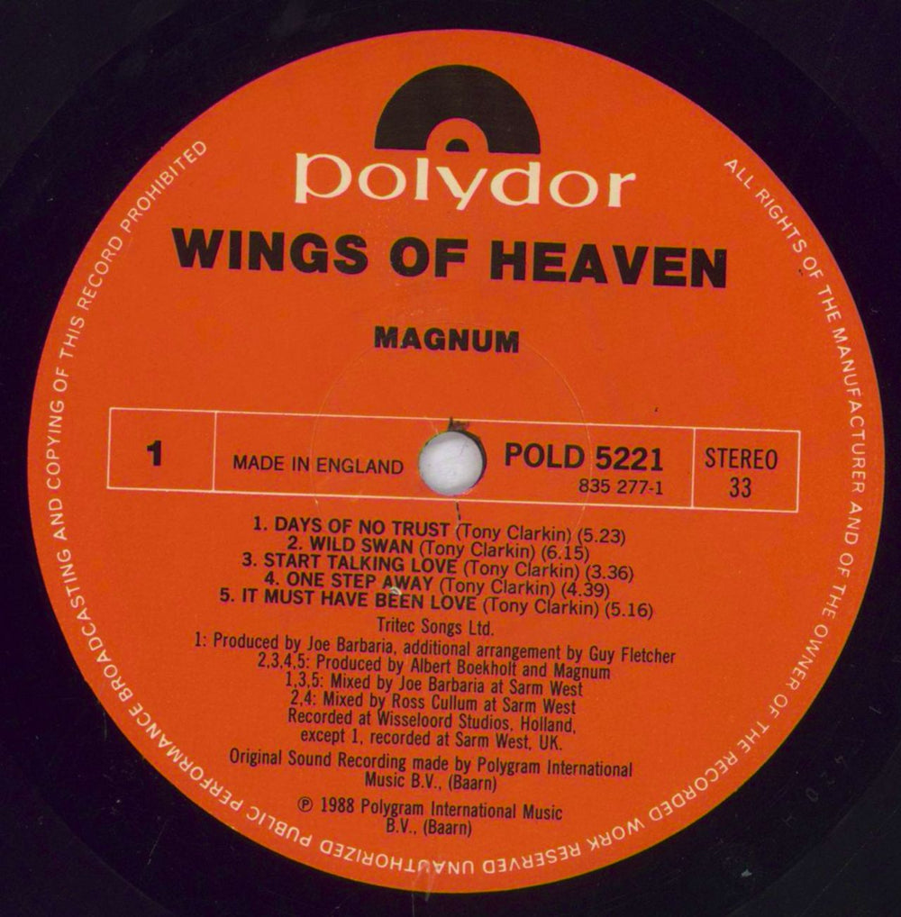 Magnum Wings Of Heaven - VG UK vinyl LP album (LP record) MAGLPWI827891