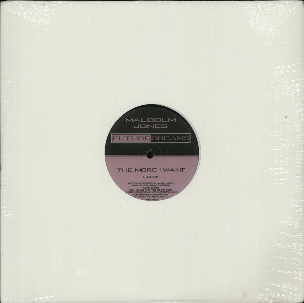 Malcolm Jones The More I Want US 12" vinyl single (12 inch record / Maxi-single) FD010