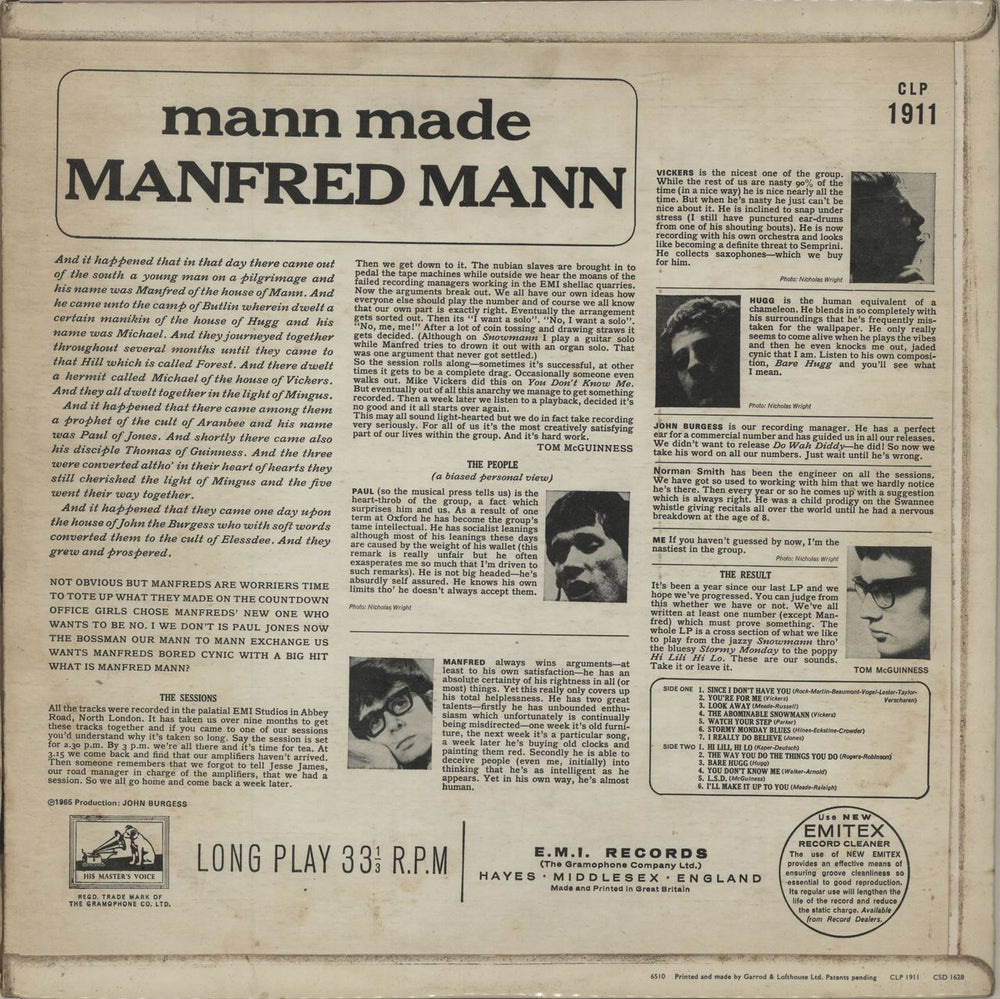 Manfred Mann Mann Made - 1st - VG UK vinyl LP album (LP record)