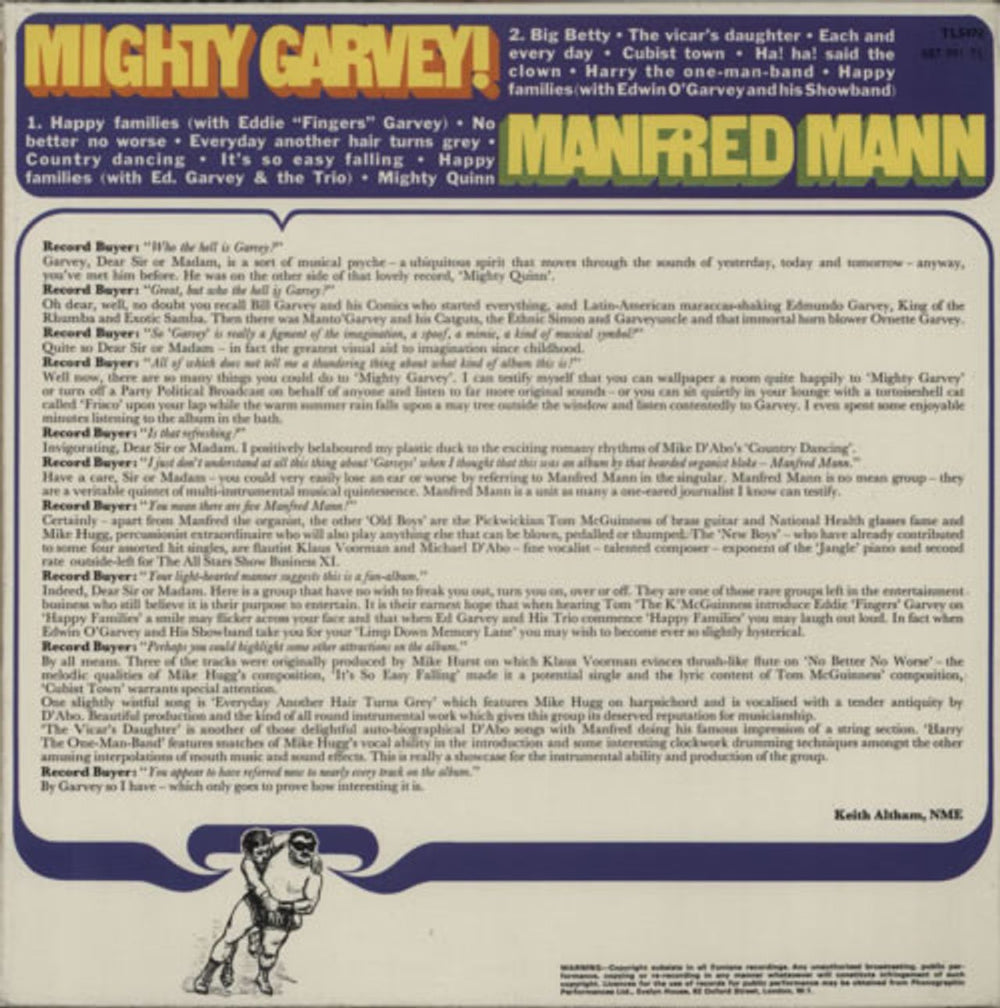 Manfred Mann Mighty Garvey! - 1st UK vinyl LP album (LP record) MFMLPMI129285