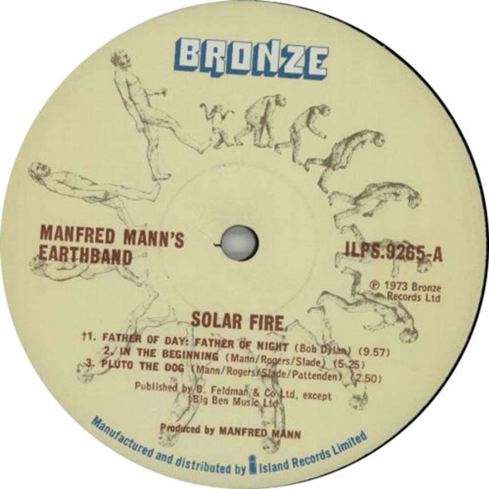 Manfred Mann's Earth Band Solar Fire - 1st + Inner UK vinyl LP album (LP record) 5EVLPSO216965