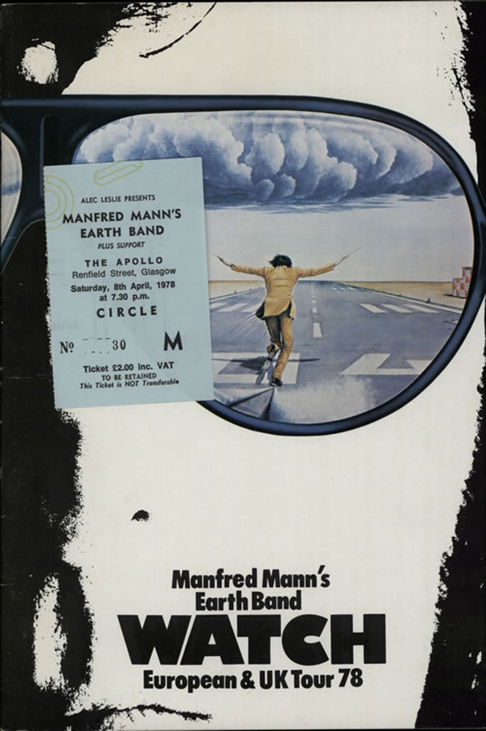 Manfred Mann's Earth Band Watch - European & UK Tour 78 + Ticket Stub UK tour programme TOUR PROGRAMME