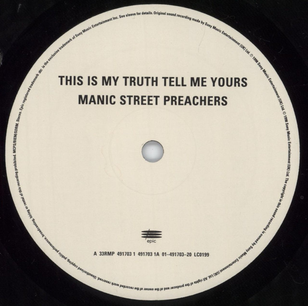 Manic Street Preachers This Is My Truth Tell Me Yours UK vinyl LP album (LP record) MASLPTH121556