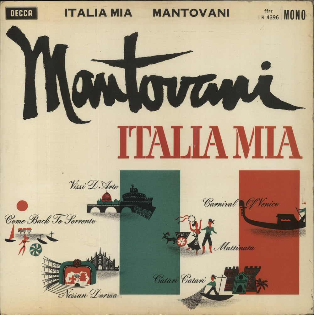 Mantovani Italia Mia UK vinyl LP album (LP record) LK4396