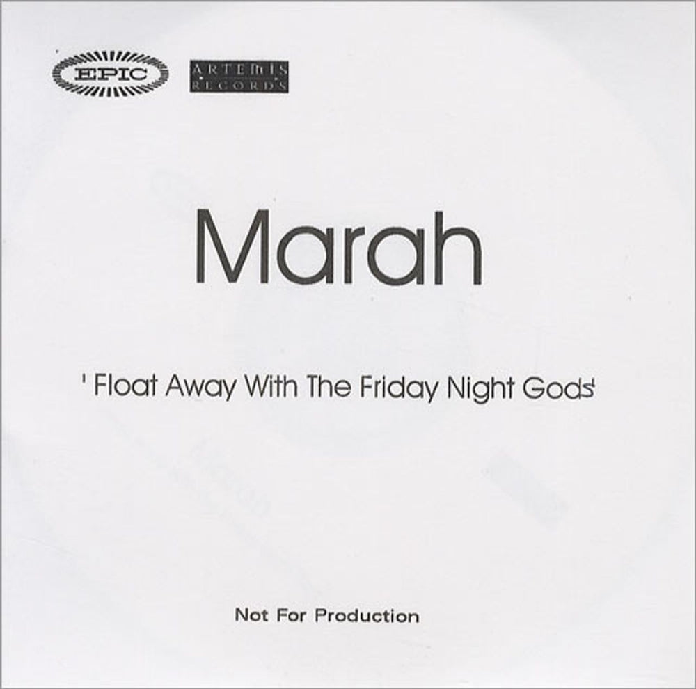 Marah Float Away With The Friday Night Gods UK Promo CD-R acetate CD-R ACETATE