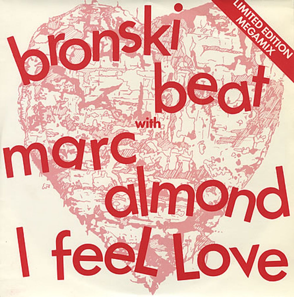 Marc Almond I Feel Love - Red & white sleeve UK 10" vinyl single (10 inch record) BITET4