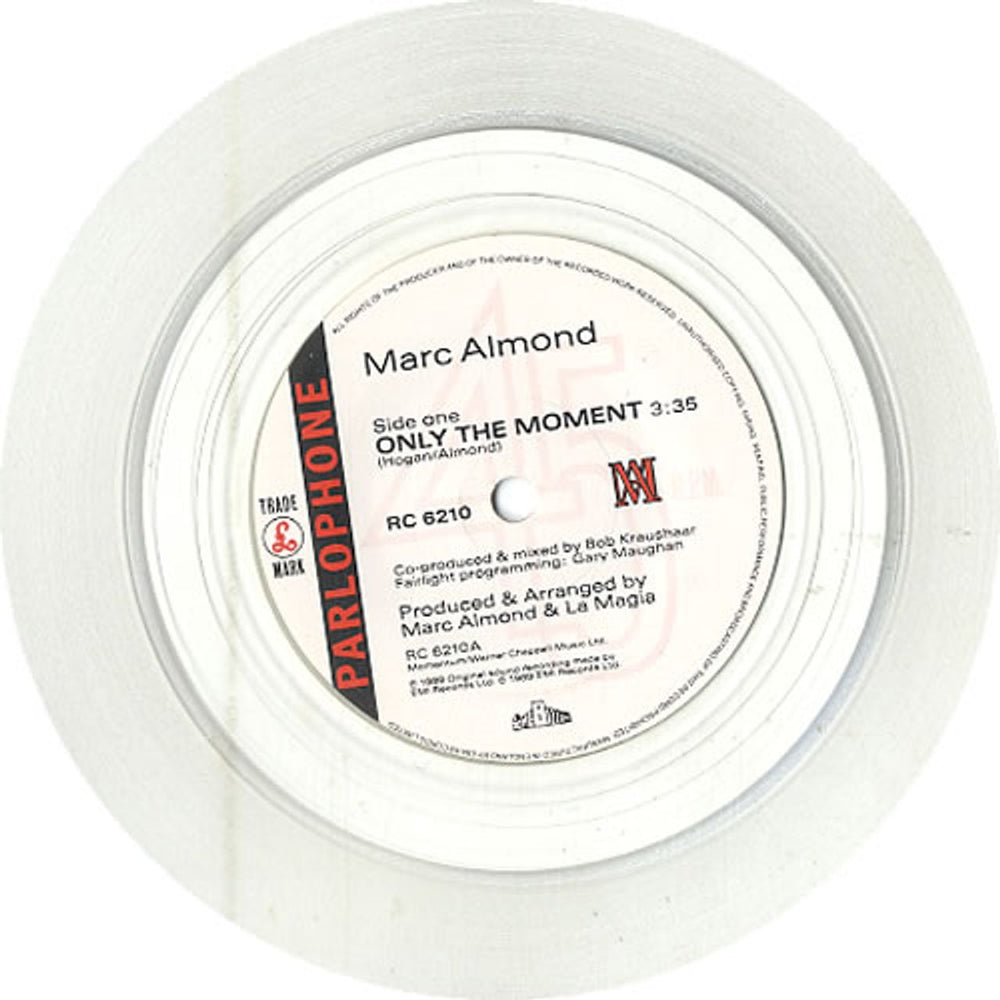 Marc Almond Only The Moment - Clear Vinyl UK 7" vinyl single (7 inch record / 45) ALM07ON28727