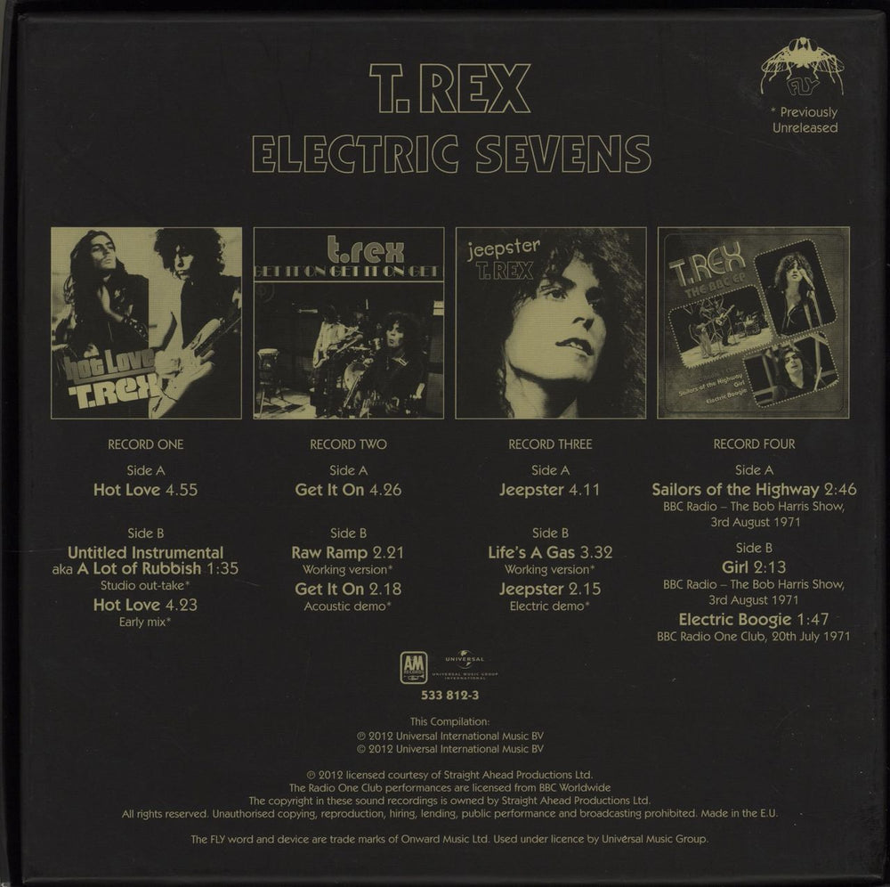 Marc Bolan Electric Sevens - RSD12 UK 7" single box set MAB7XEL682720