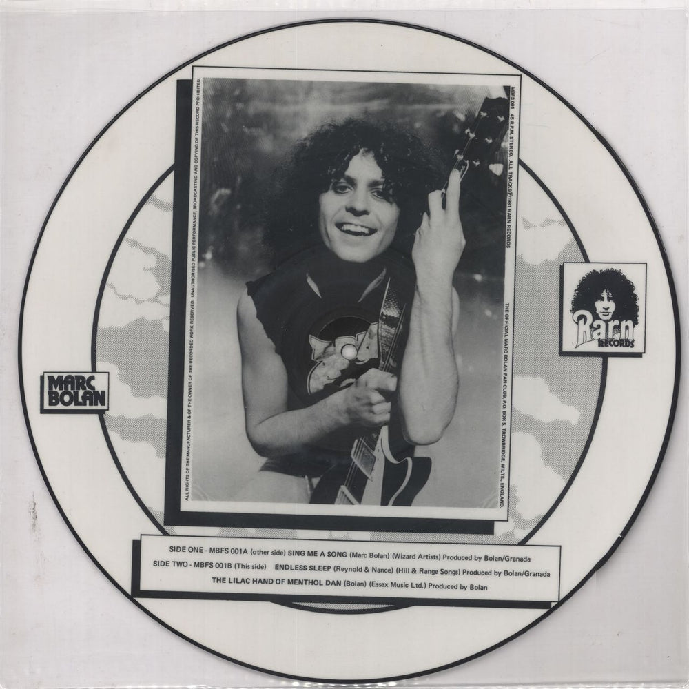 Marc Bolan Sing Me A Song - 2nd UK 12" vinyl picture disc (12 inch picture record)