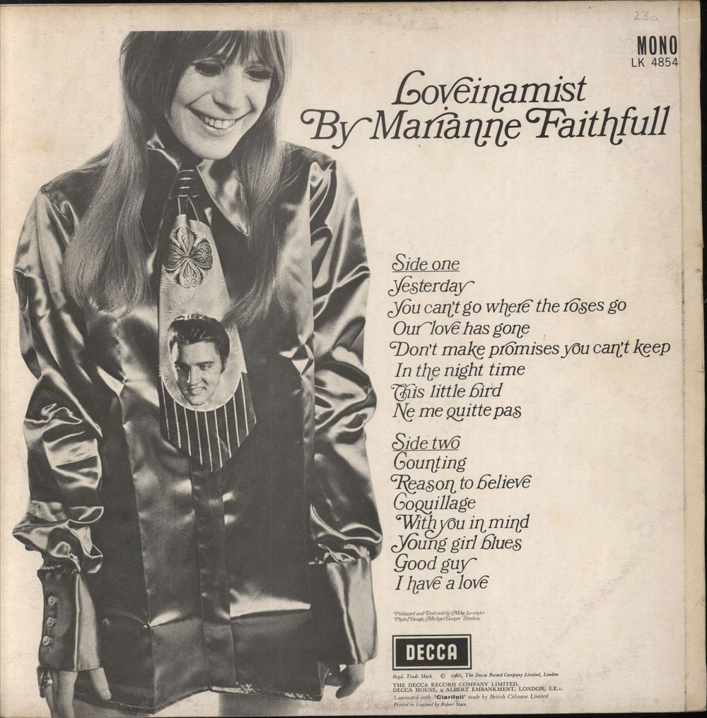 Marianne Faithfull Love In A Mist - 1st UK vinyl LP album (LP record)