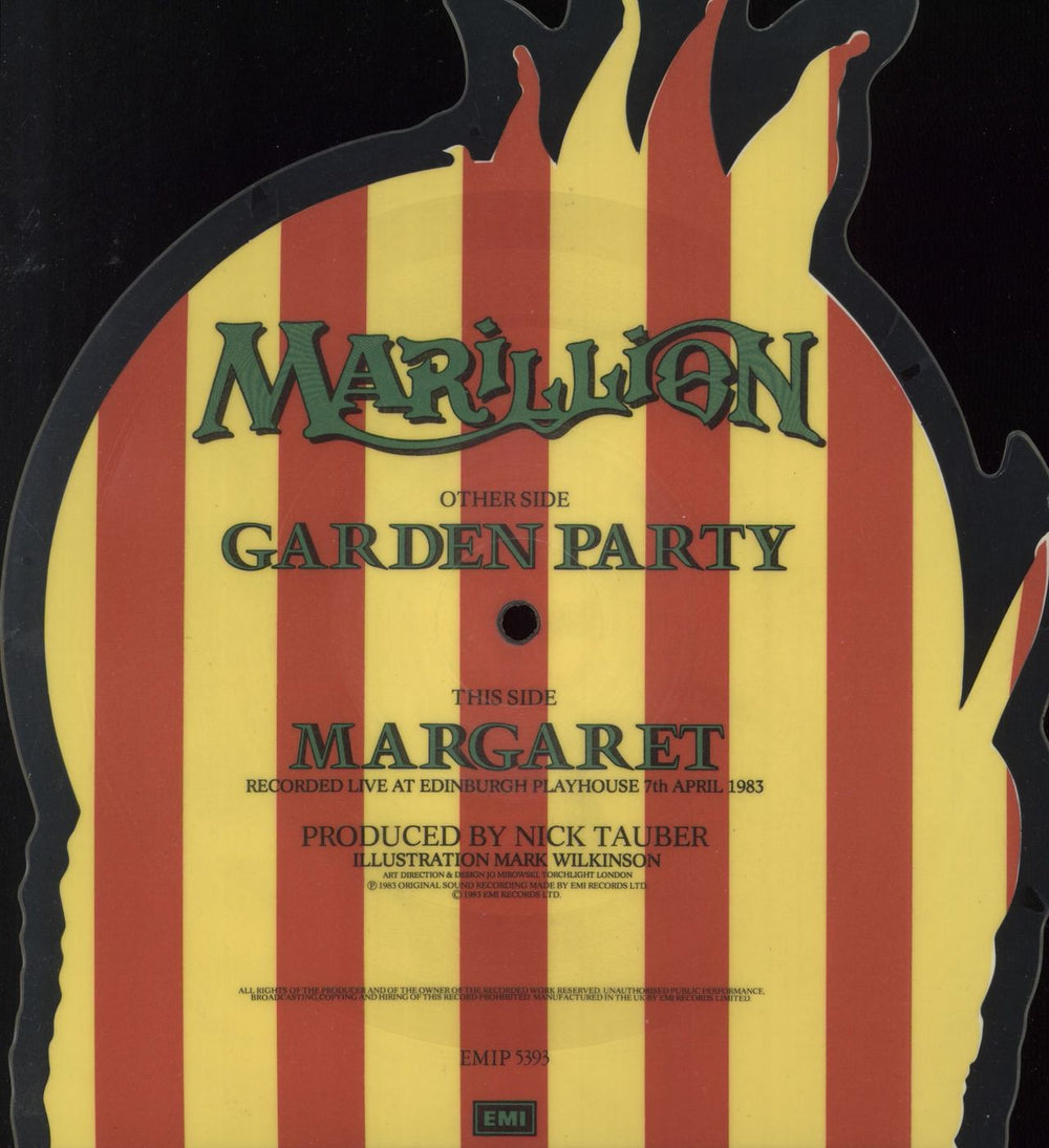 Marillion Garden Party - Tea Stain UK shaped picture disc (picture disc vinyl record)