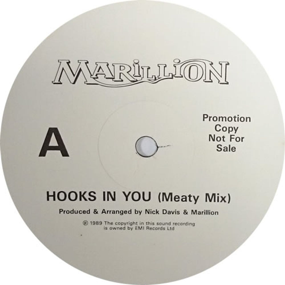 Marillion Hooks In You UK Promo 12" vinyl single (12 inch record / Maxi-single) 12MARIL10