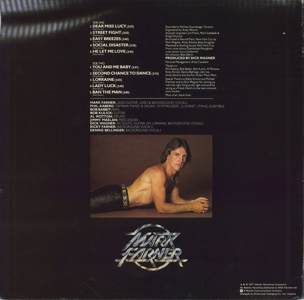 Mark Farner Mark Farner UK vinyl LP album (LP record)