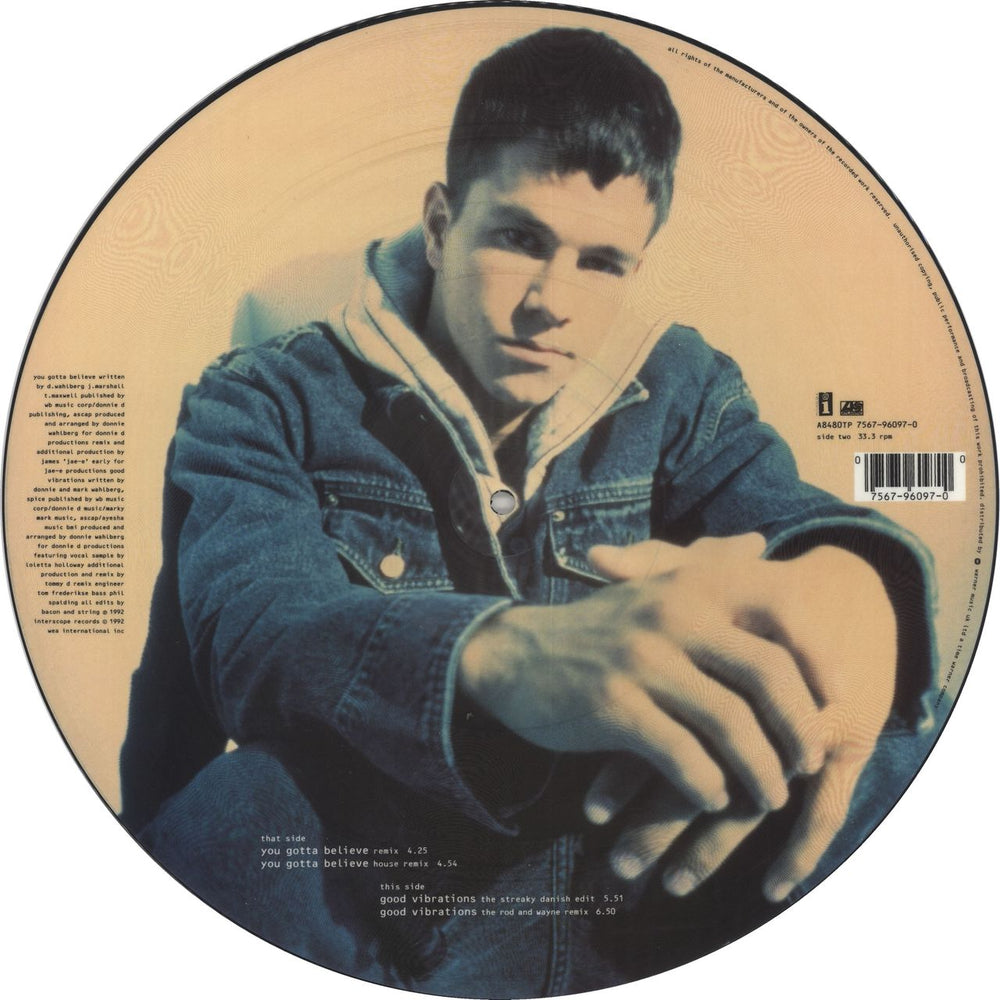 Marky Mark You Gotta Believe UK 12" vinyl picture disc (12 inch picture record) MKY2PYO106993