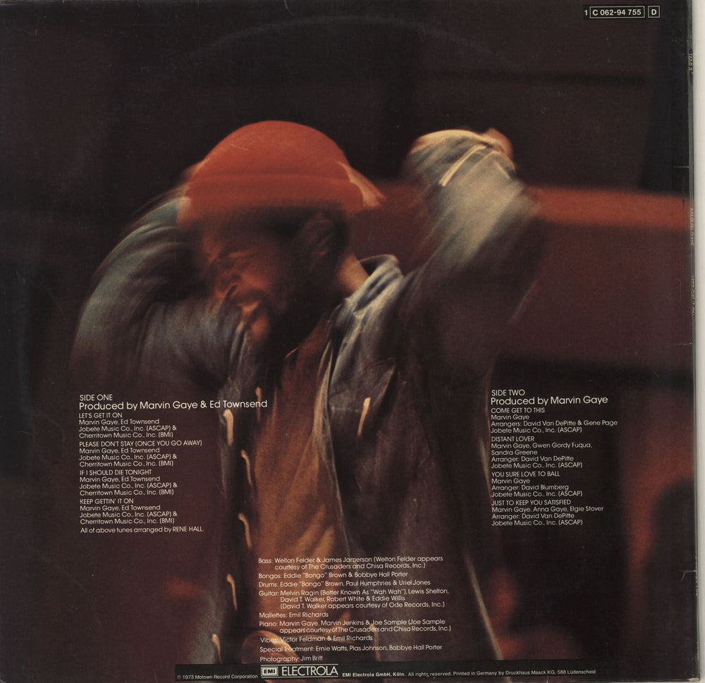 Marvin Gaye Let's Get It On German vinyl LP album (LP record)