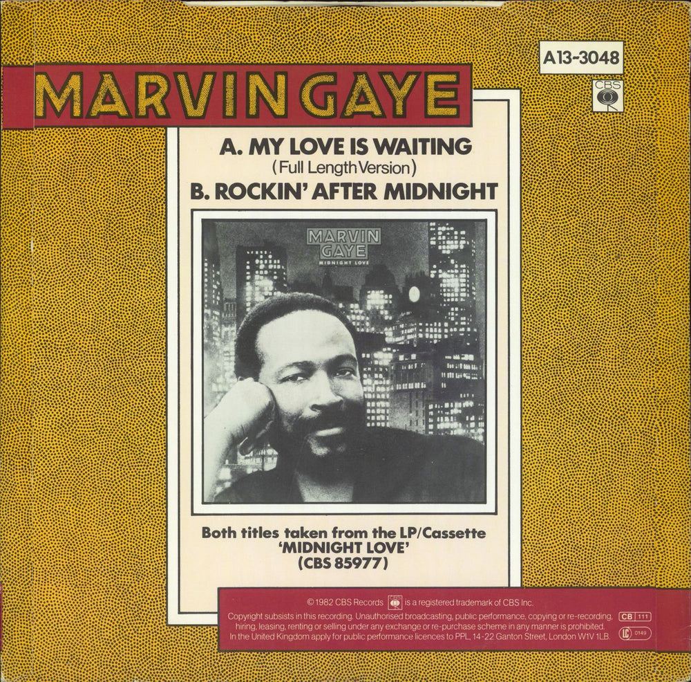 Marvin Gaye My Love Is Waiting UK 12" vinyl single (12 inch record / Maxi-single)