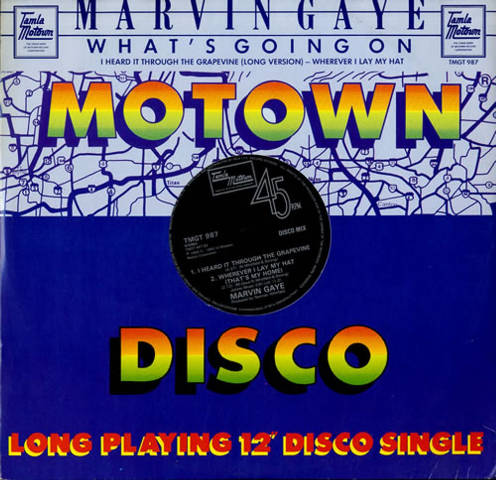 Marvin Gaye What's Going On UK 12" vinyl single (12 inch record / Maxi-single) TMGT987