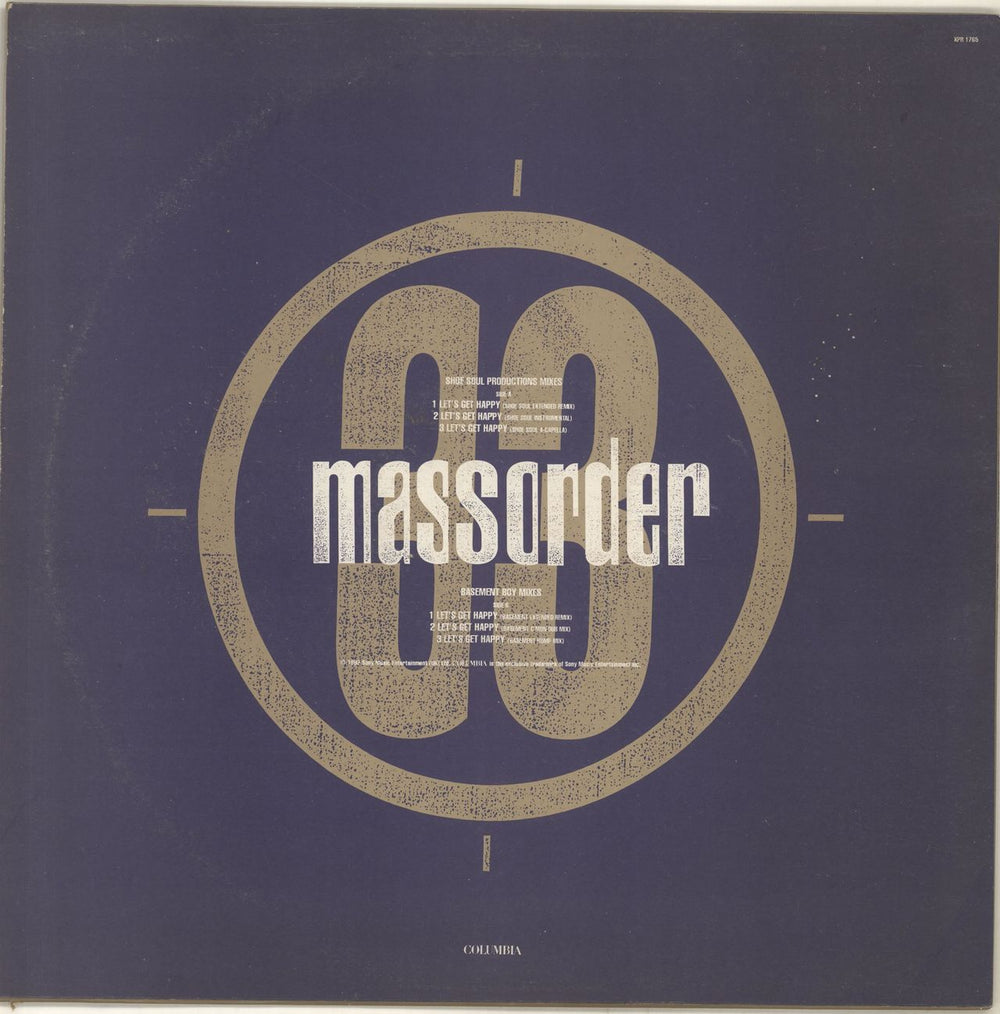 Mass Order Let's Get Happy UK Promo 12" vinyl single (12 inch record / Maxi-single) XPR1765