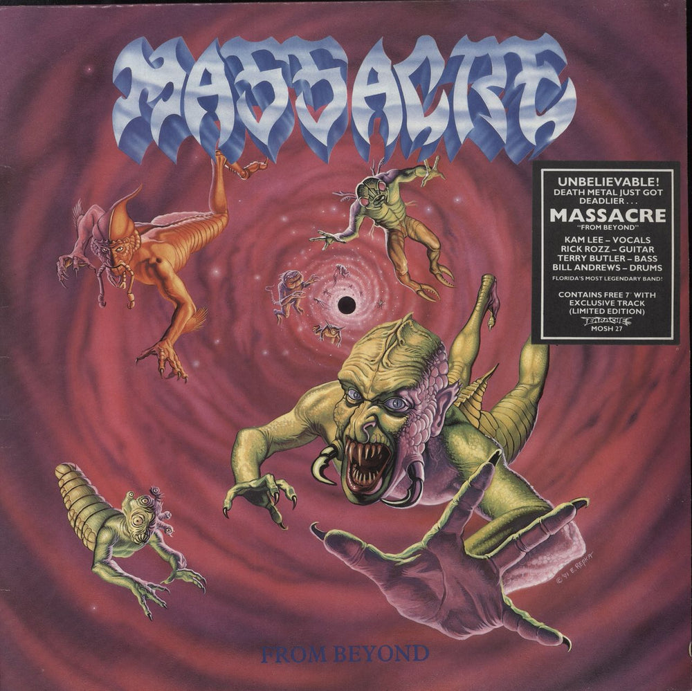 Massacre From Beyond - 1st UK vinyl LP album (LP record) MOSH27