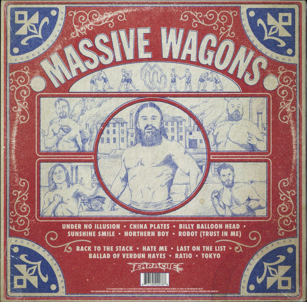 Massive Wagons Full Nelson - White Vinyl + Shrink UK vinyl LP album (LP record) 817195020788