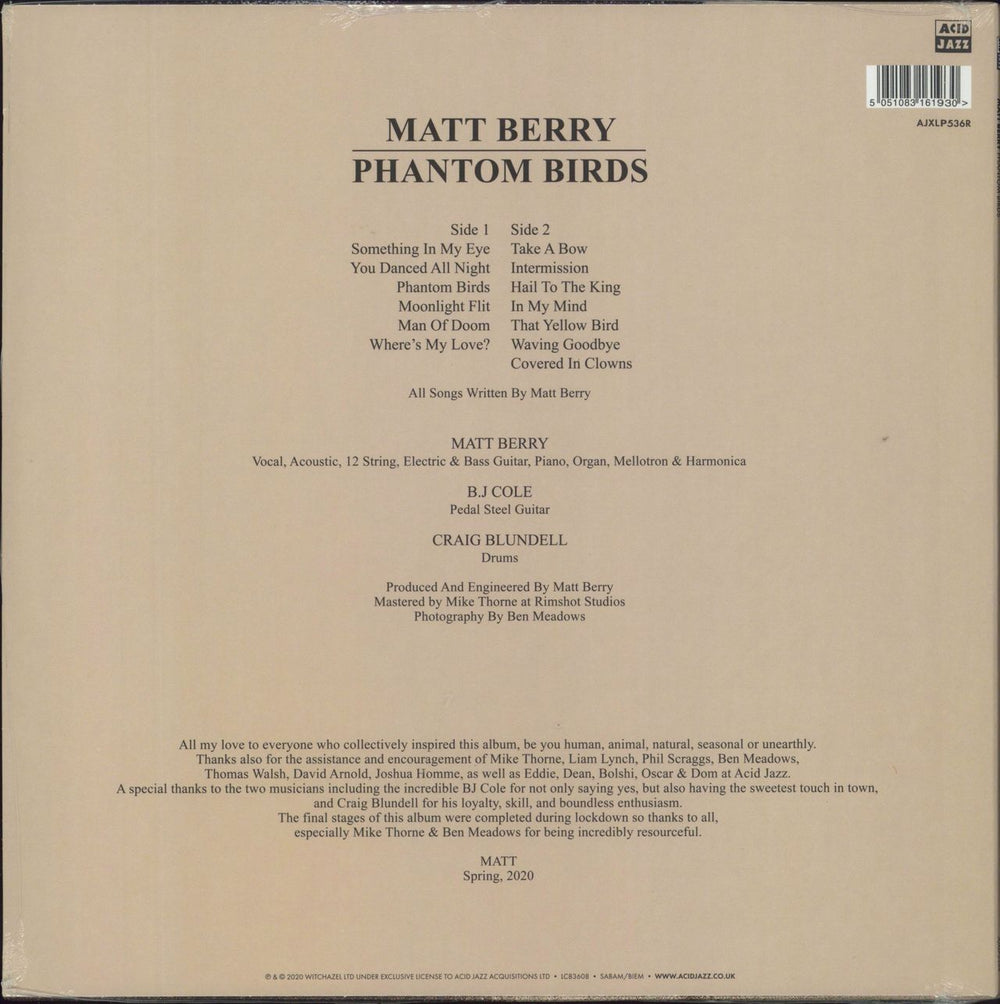 Matt Berry Phantom Birds - Red vinyl - Sealed UK vinyl LP album (LP record) 5051083161930