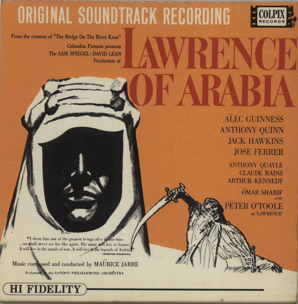 Maurice Jarre Lawrence Of Arabia - Solid UK 7" vinyl single (7 inch record / 45) PXE300