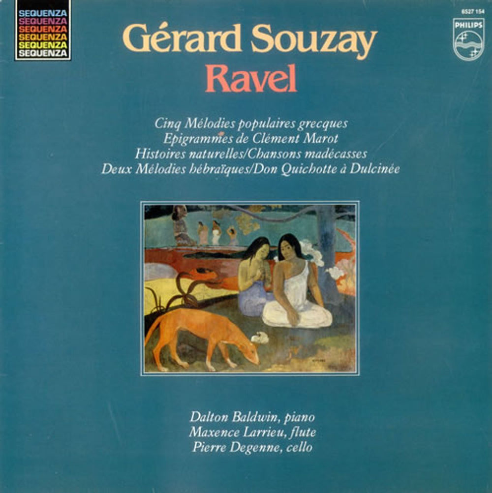 Maurice Ravel Gerard Souzay Ravel Songs Dutch vinyl LP album (LP record) 6527154