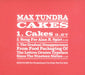 Max Tundra Cakes UK Promo CD single (CD5 / 5") RUG101CDP