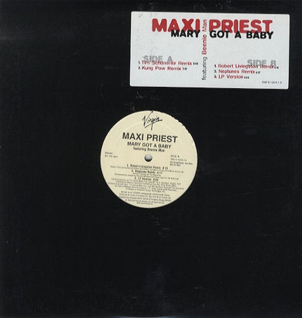 Maxi Priest Mary Got A Baby US Promo 12" vinyl single (12 inch record / Maxi-single) 7087614315-1