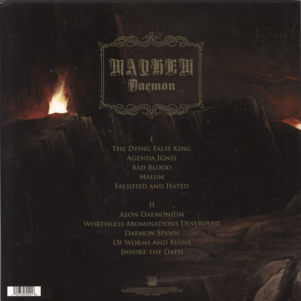 Mayhem Daemon + Booklet - 180gram vinyl UK vinyl LP album (LP record) 190759699218