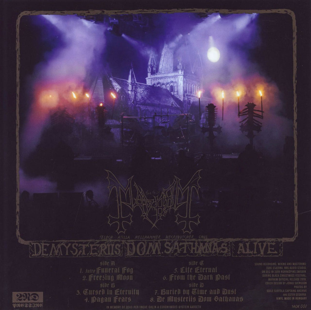 Mayhem De Mysteriis Dom Sathanas Alive - Purple Black Haze Vinyl Hungarian vinyl LP album (LP record)