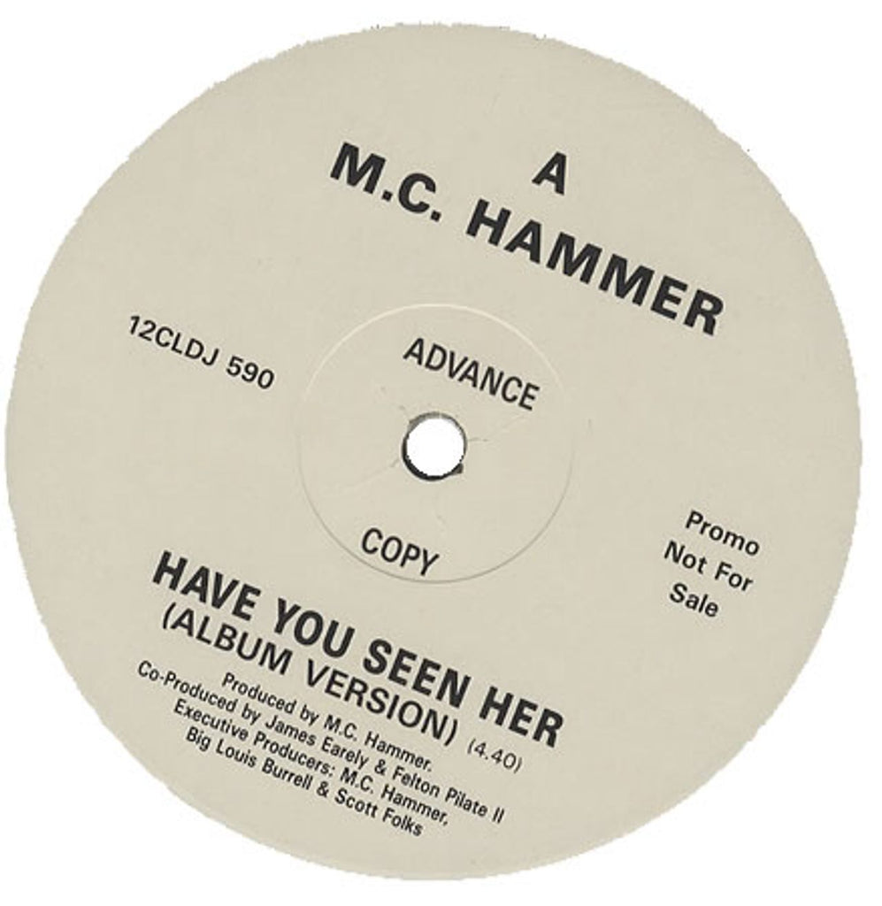 MC Hammer Have You Seen Her UK Promo 12