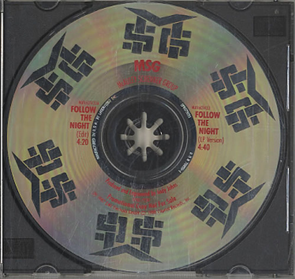 McAuley Schenker Group Follow The Night US Promo CD single (CD5 / 5") DPRO-79281