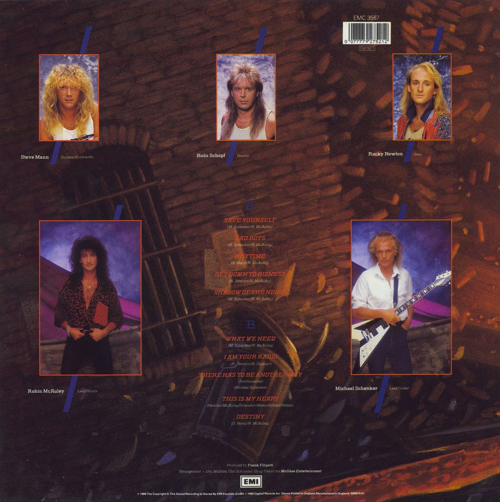 McAuley Schenker Group Save Yourself - EX UK vinyl LP album (LP record) 077779275212