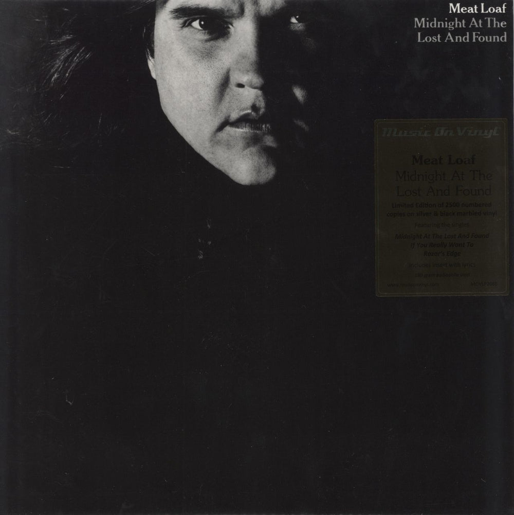 Meat Loaf Midnight At The Lost And Found - Silver & Black Marbled Vinyl UK vinyl LP album (LP record) MOVLP2686