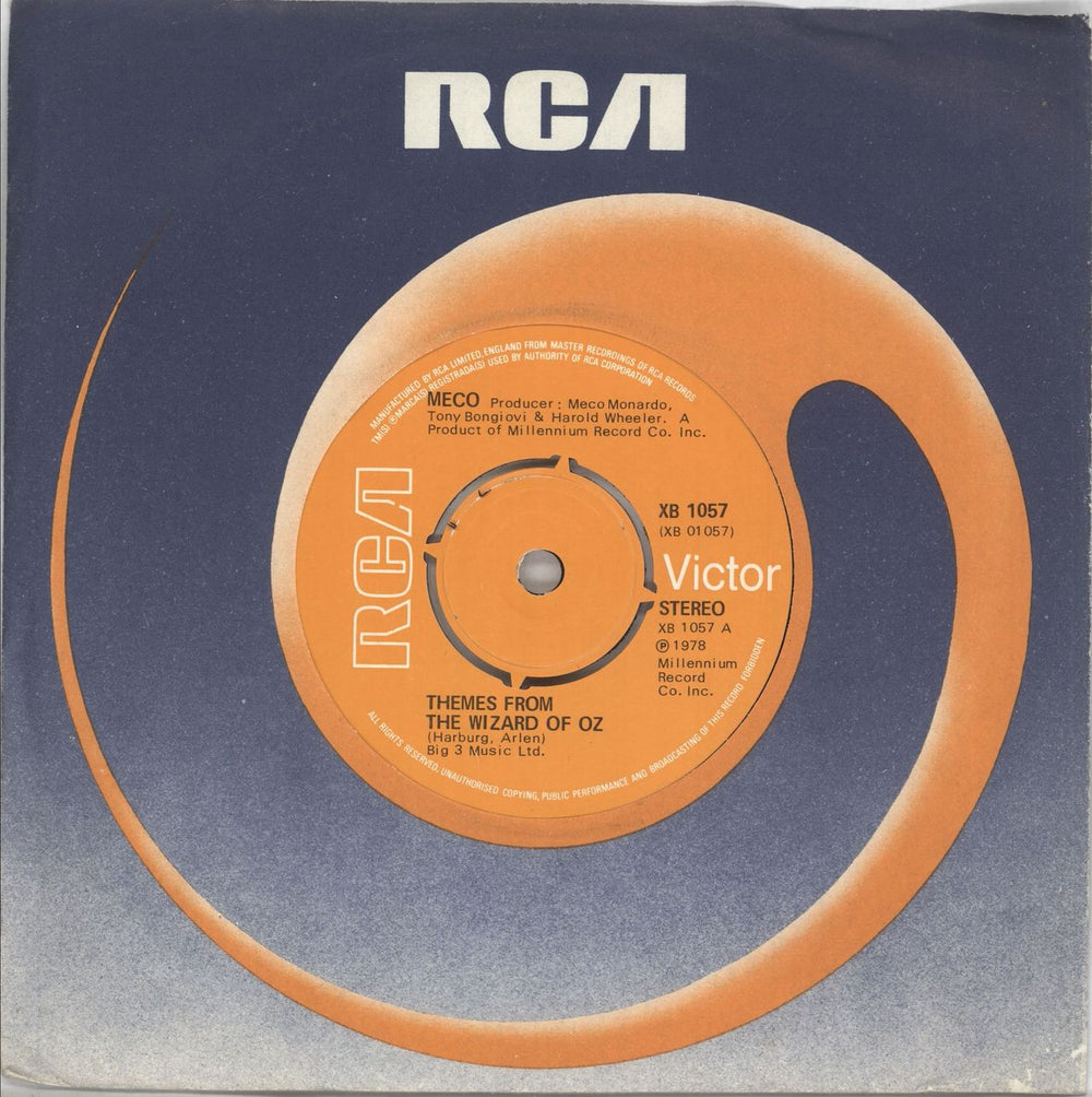 Meco Themes From The Wizard Of Oz UK Promo 7" vinyl single (7 inch record / 45) XB1057