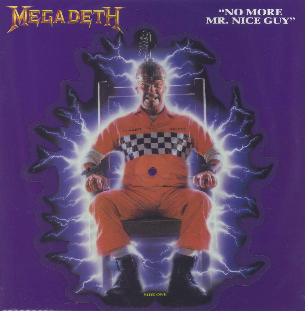 Megadeth No More Mr Nice Guy - EX US shaped picture disc (picture disc vinyl record) SBKPD4