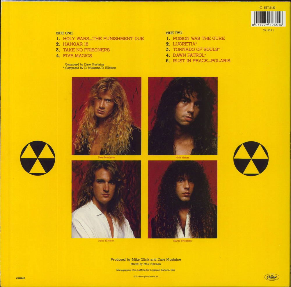 Megadeth Rust In Peace - 180gm US vinyl LP album (LP record) 0077779193516