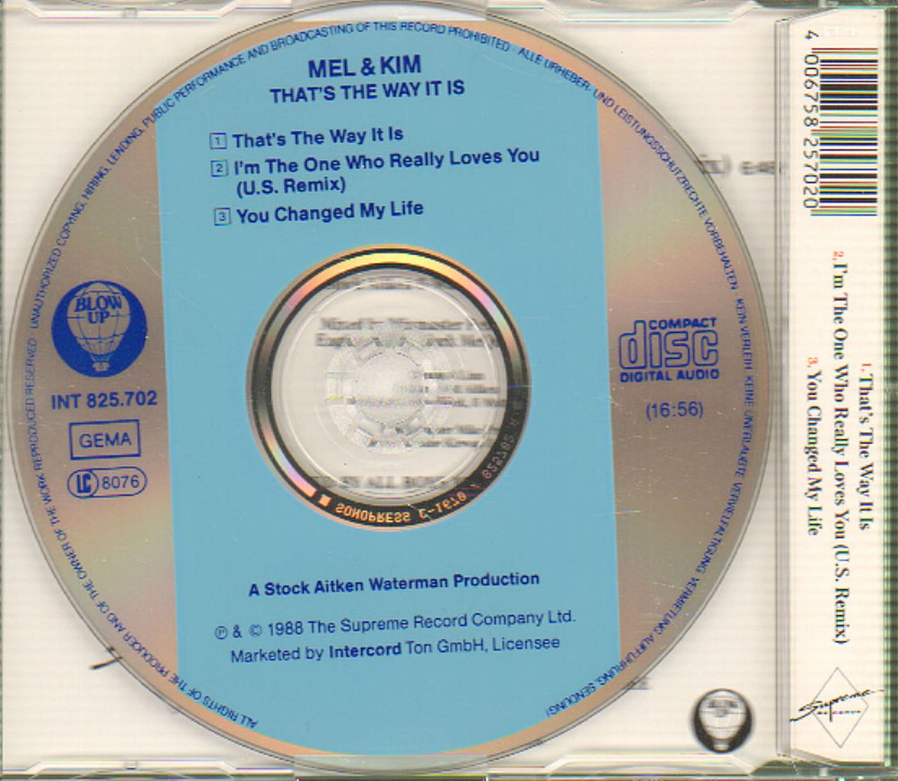 Mel & Kim That's The Way It Is German CD single (CD5 / 5") MELC5TH148091