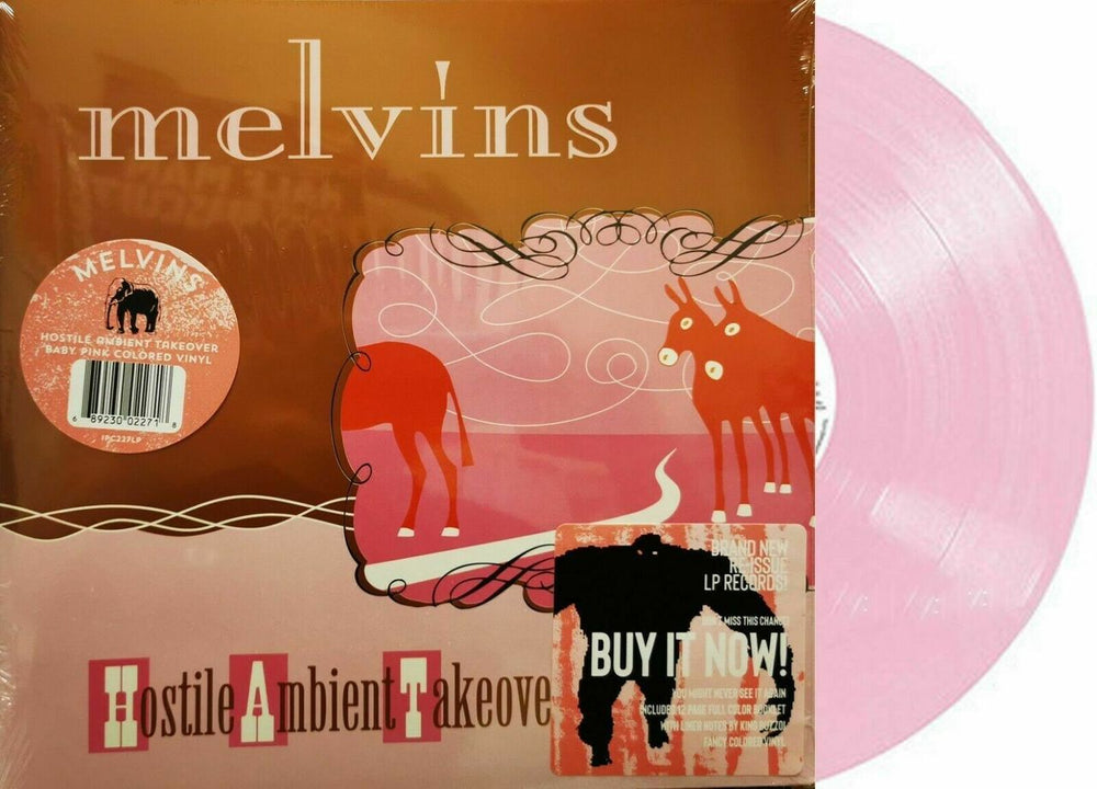 Melvins Hostile Ambient Takeover - Baby Pink Vinyl - Sealed US vinyl LP album (LP record) IPC227LP