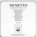 Memento Beginnings UK Promo CD-R acetate CD-R ACETATE