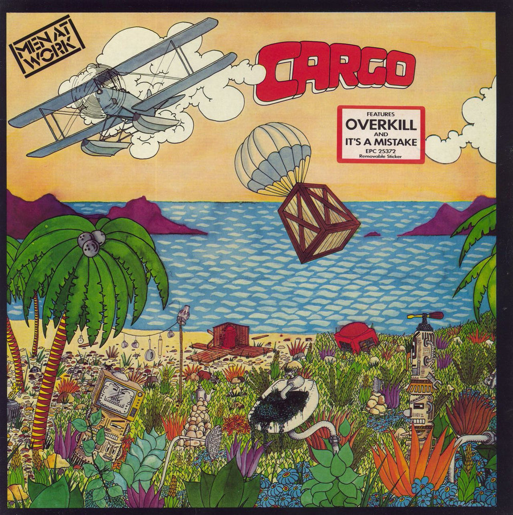 Men At Work Cargo - Stickered sleeve UK vinyl LP album (LP record) EPC25372