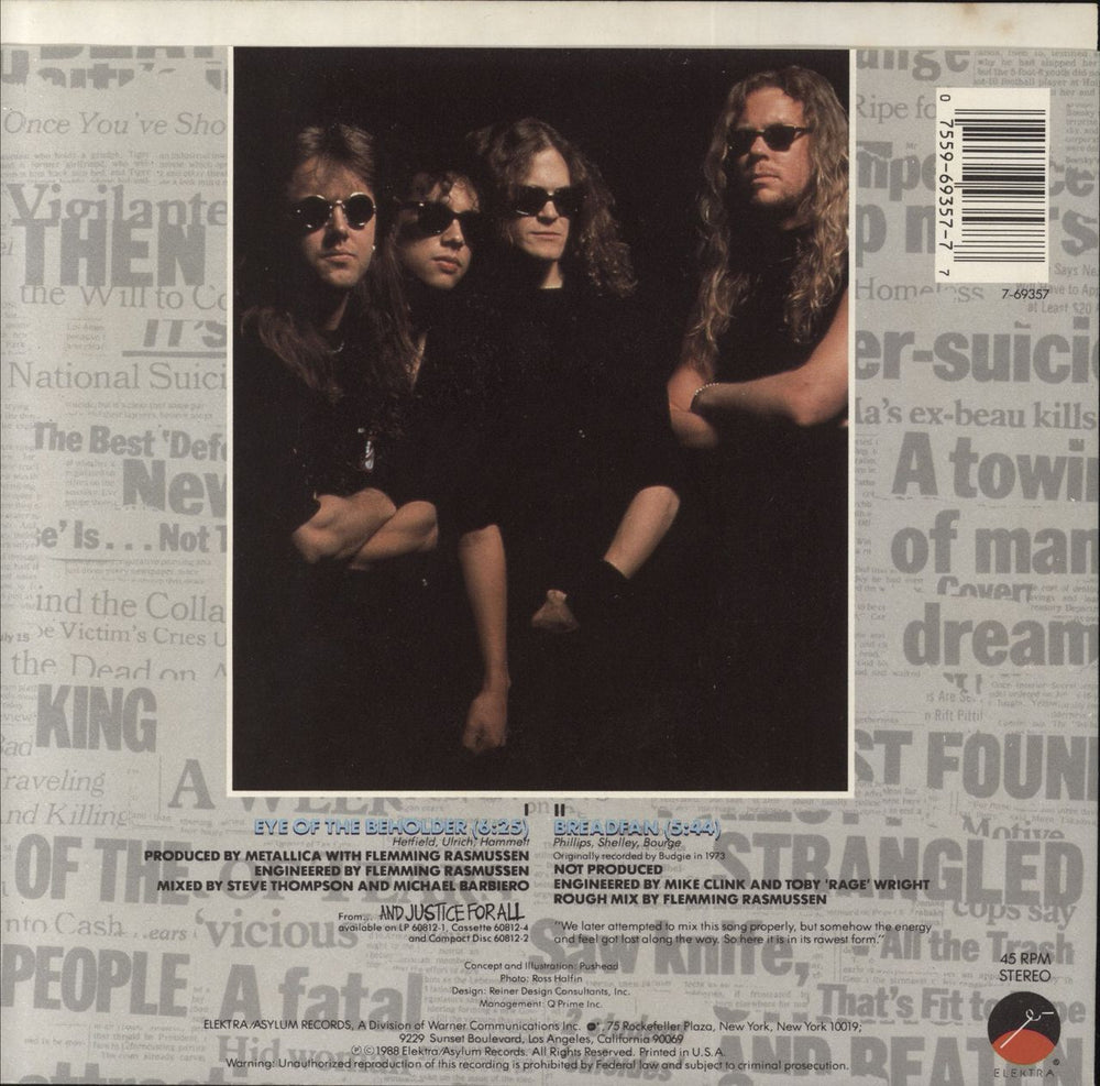 Metallica Eye Of The Beholder US 7" vinyl single (7 inch record / 45) 075596935777