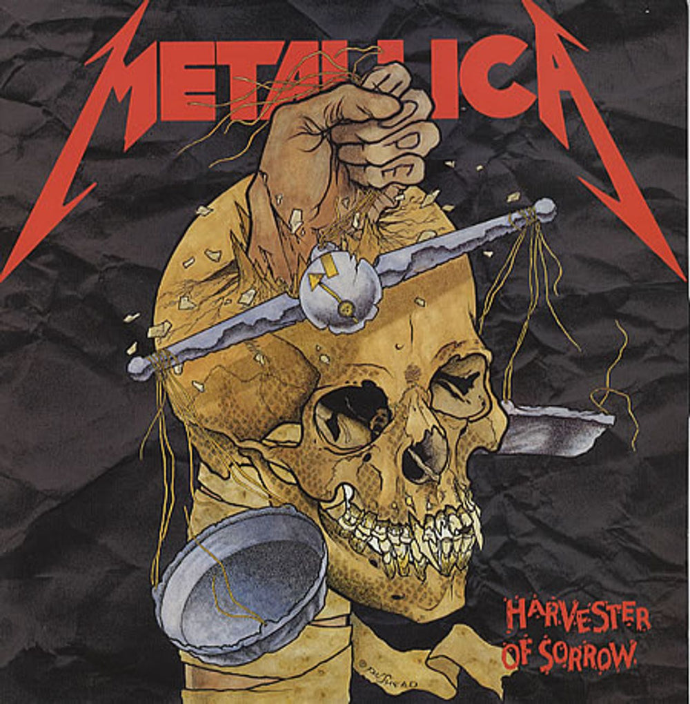 Metallica Harvester Of Sorrow - Skull label - EX UK 12" vinyl single (12 inch record / Maxi-single) METAL212